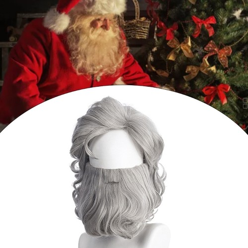 Santa beard and - wig, deluxe