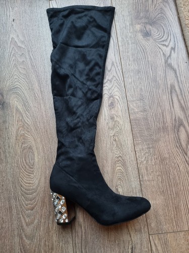 Bnwt black suedette over the - suedette,