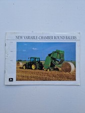 JOHN DEERE 570 580 590 VARIABLE CHAMBER ROUND BALER SALES BROCHURE 11/94