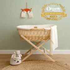 Organic Natural Wicker Moses Basket - Brand New in open box