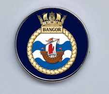 HMS Bangor Royal Navy Lapel