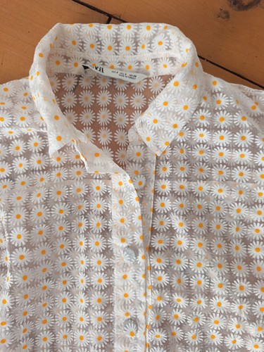 Zara daisy blouse - zara, blouse/shirt