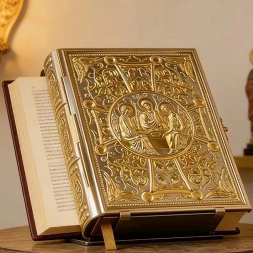 Gold plated orthodox gospel - plated,