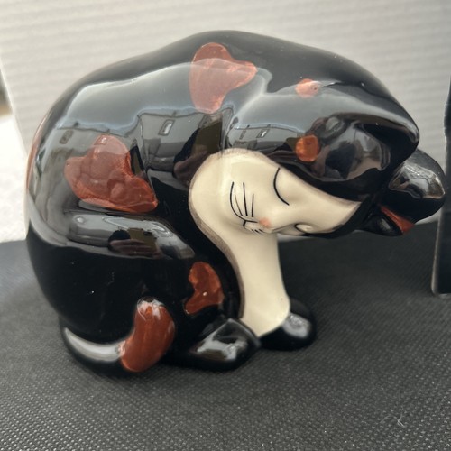 Quail pottery calico cat - quail,