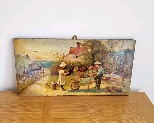 Vintage picture canvas cottage - canvas,