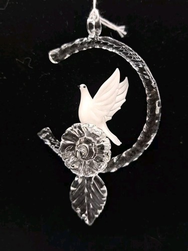 Vintage glass ornament peace - vintage,