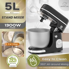 SUPERLEX 3-in-1 Stand Mixer 5L 1300W – 8-Speed Kitchen Mixer with 3 Attachments