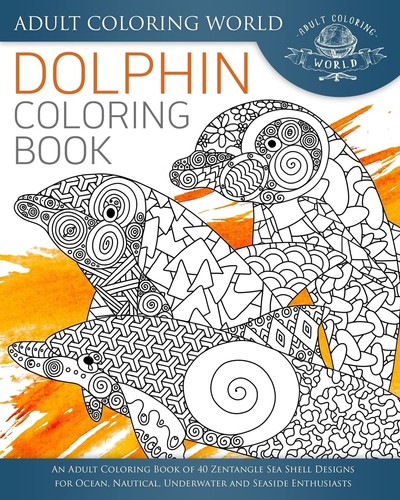 Dolphin colouring book adults - colouring,