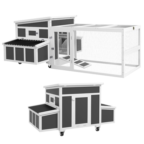 Pawhut wooden chicken coop - pawhut,
