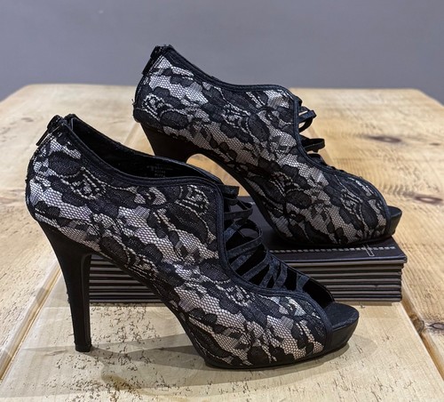 High heel lace effect shoes - lace,