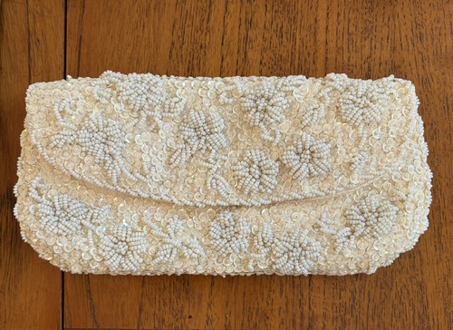 Vintage ivory beaded sequin - vintage,