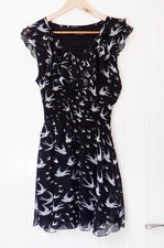 FAB Ladies Swallow Print Dress - Select (Size 10)