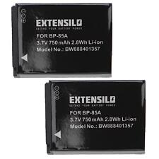 2x Battery for Samsung ST200 WB210 ST200F PL210 SH100 750mAh