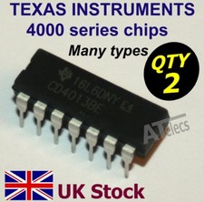 TEXAS INSTRUMENTS  4000 series ic chips,  many types,  DIP DIL  - UK Stock