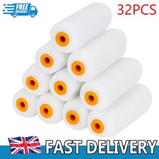 32PCS JAK MINI FOAM PAINT ROLLER 4" SLEEVES PAINTING DECORATING SPONGE ROLLERS