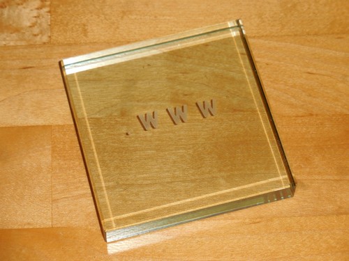 Paperweight depicting the www - paperweight, .www