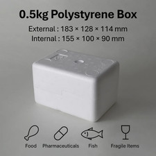 0.5kg Polystyrene Boxes - BULK