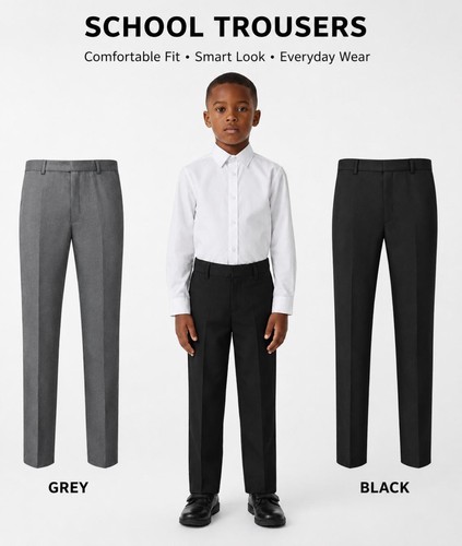 Boys slim fit - elastic, zip