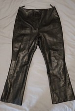 Next Real Leather Jeans / Trousers / Pants UK 12 Vintage