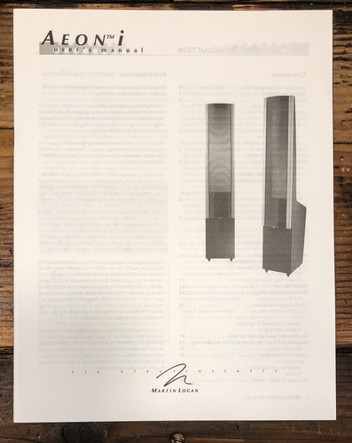 Martin logan aeon - aeon, speaker