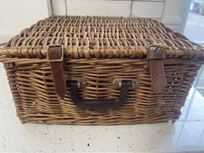 Vintage Picnic Wicker Rattan Hamper Toy Basket Storage Box Christmas  