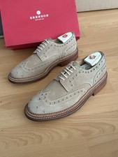 Grenson Archie Triple Welt Brown  Suede  Mens Brogue Shoe Uk 8 Made In England