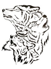 10” Large wolf head car