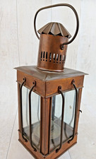 Vintage Industrial Nautical Brass Ship Lantern 29cm height