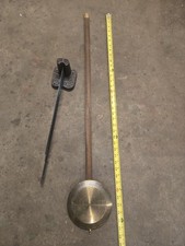 ANTIQUE VINTAGE GRANDFATHER GERMAN CLOCK 38" Long Weight Driven Pendulum Chimes