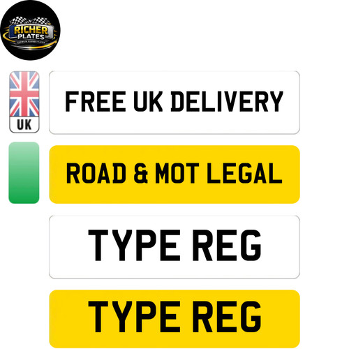 Licence plates road and - plates, uk