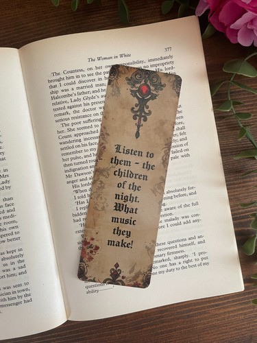 Dracula quote bookmark - quote, bram