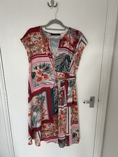 Zara Dress Size M Midi Oriental Looking. Floral.Pink
