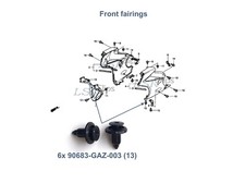 6x Honda VFR800 2002-2013