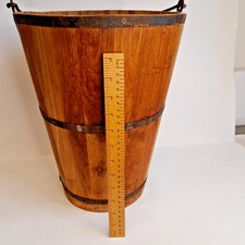 Vintage Wooden Pail Style Bucket.