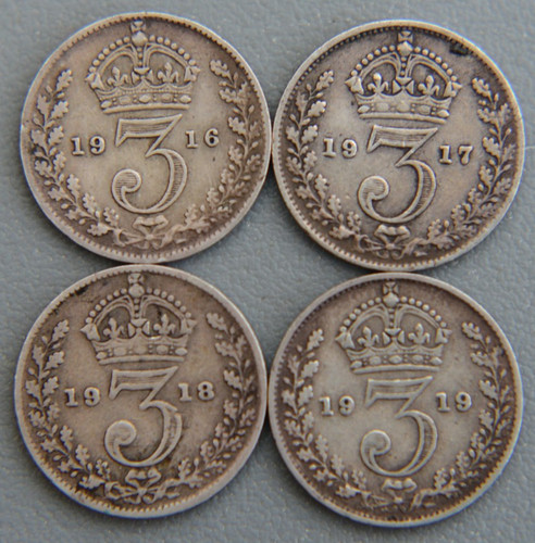 George silver threepence - v,