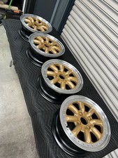 Black Racing Watanabe 3 Piece Split Wheels With Brand New Tyres - JDM 4 x 100