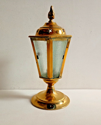 Vintage brass lantern table - vintage,