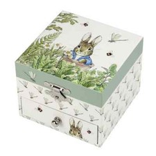 Music Box Baby Gift Traditional Keepsake Baby Shower Easter Peter Rabbit Blue