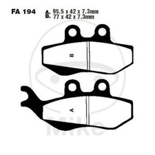 Pair brake pads - ebc, fa194