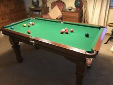 slate bed mahogany snooker combination diner table. 5’ 5” X 3’ approximately.
