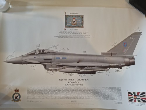 Raf typhoon sqn - 6, signed