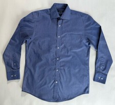 Mens TAYLOR & WRIGHT Long Sleeve Pinstriped Smart Shirt wt Pocket Nk15Ch40” Blue