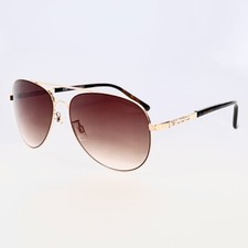 BLOC DUNE F666 Mens/Womens Metal Sunglasses GOLD / BROWN GRADUATED CAT.3