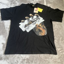 Corteiz Men's T-Shirt Blade Graphic Men’s Uk Large Black Sliver