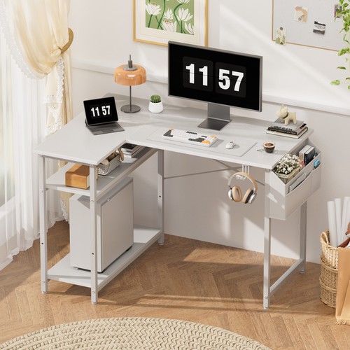 110 shaped desk - 110, computer