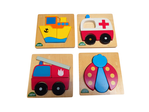 Lena wooden puzzle puzzles - 4x,