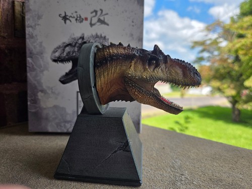 Nanmu allasaurus head statue - nanmu,