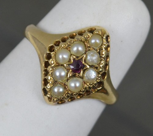 Victorian 18ct gold ruby and - gold,