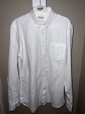 Reiss men's oxford shirt medium white cotton long sleeve fantastic condition