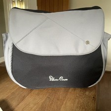 Silver Cross Baby Pram Bag / Changing Bag Black /Grey Magnetic Flap Pockets Zips